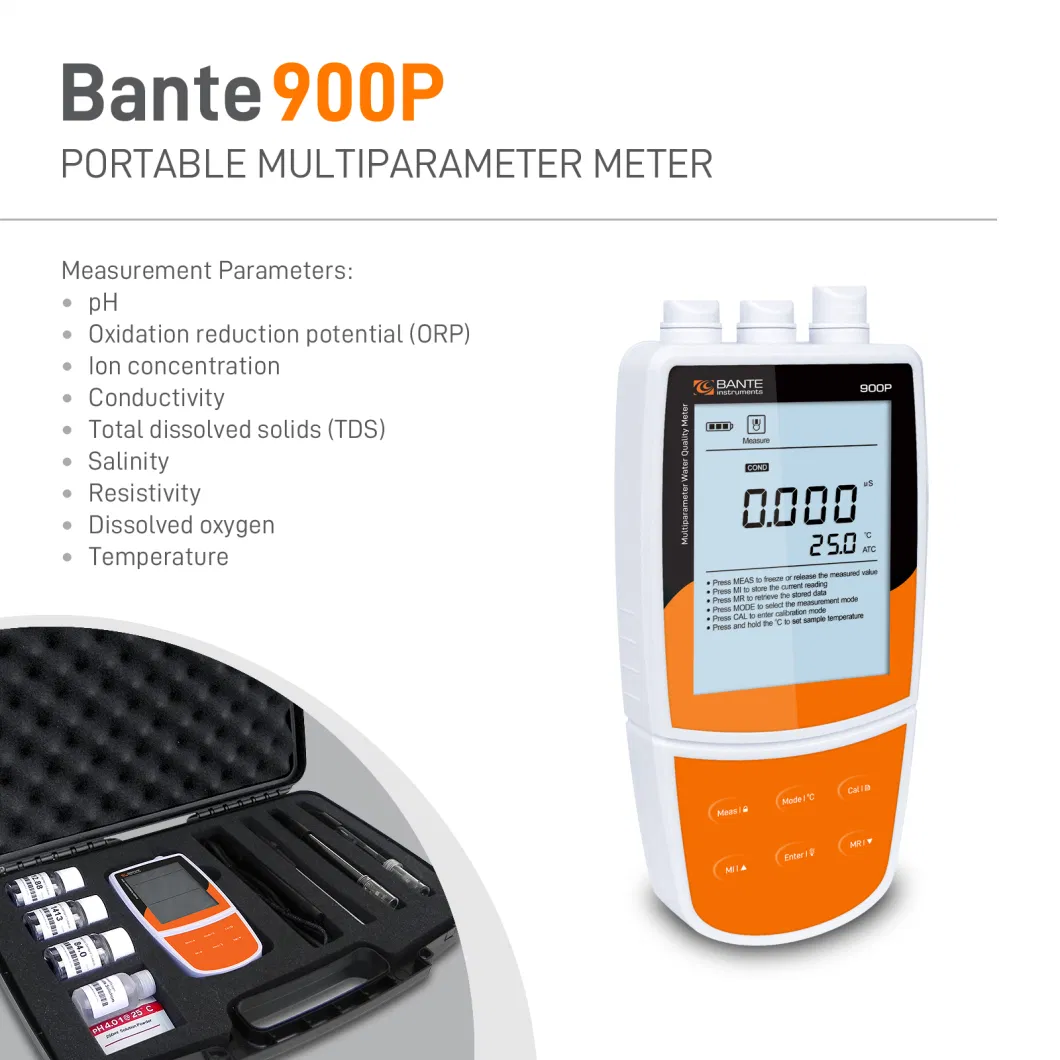 Bante900p Multi Parameter with Online Dissolved Oxygen Meter