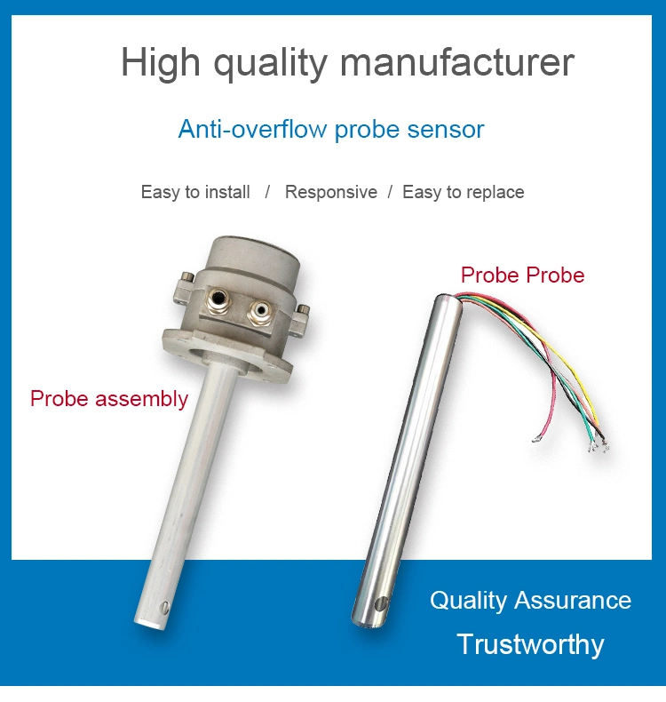 Aluminum 5-Wire Overcharge Optical Sensor Probe Anti Overflow