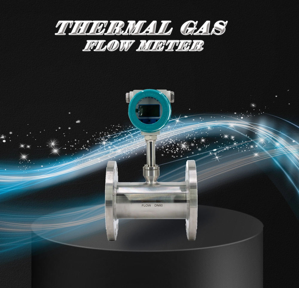 Digital LCD Display Thermal Gas Flowmeter Gas Mass Flow Meter for Oxygen