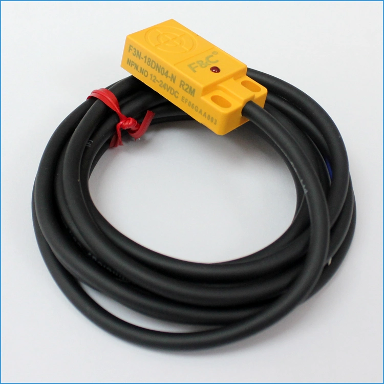 Square Inductive Proximity Sensor Switch, Non-Shield Type, Top Sensing, Detector Distance 4mm, NPN No, 3 Wire