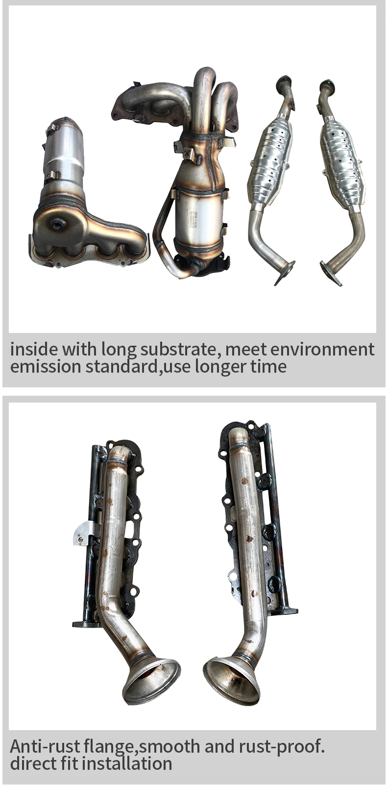 High Quality Universal Round Catalytic Converter with Oxygen Sensor Hole