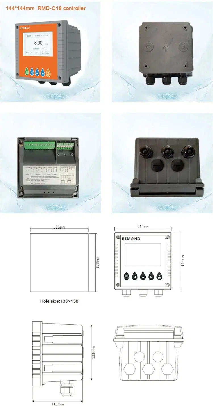 Modbus RS485 4 Wire 316L Aquarium Dissolved Oxygen Sensor for Fish Farm