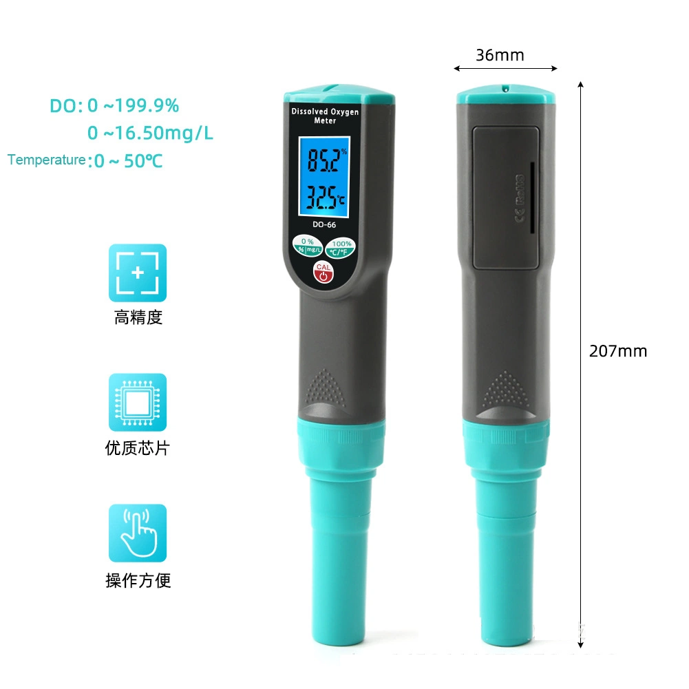 Dissolved Oxygen Meter Detector 0-199.9% Do-66