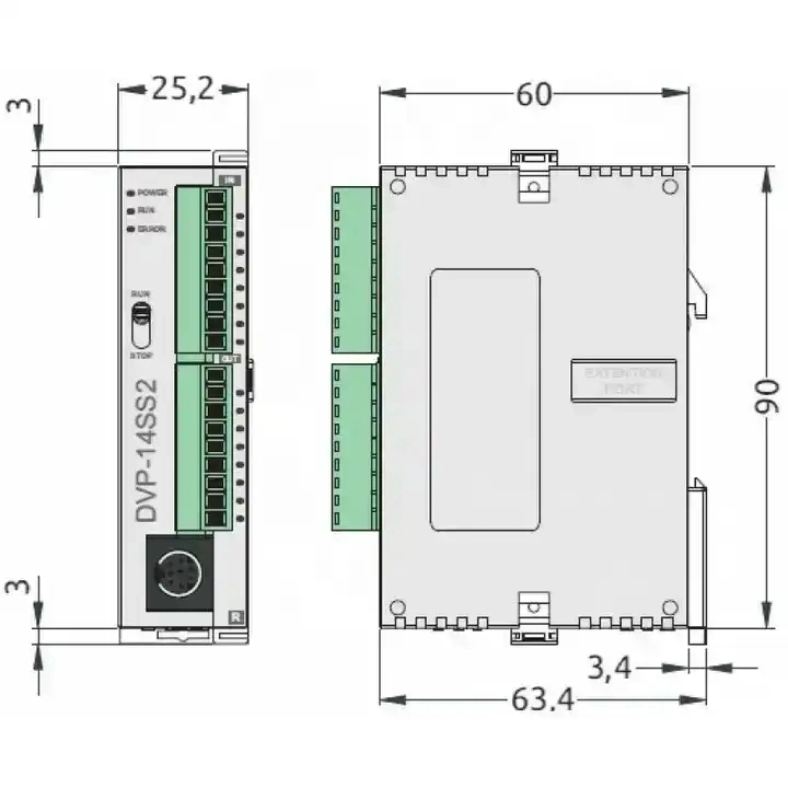 Delta Dvp08xn211t Dvp-Es2/Ex2 Series PLC Output Module