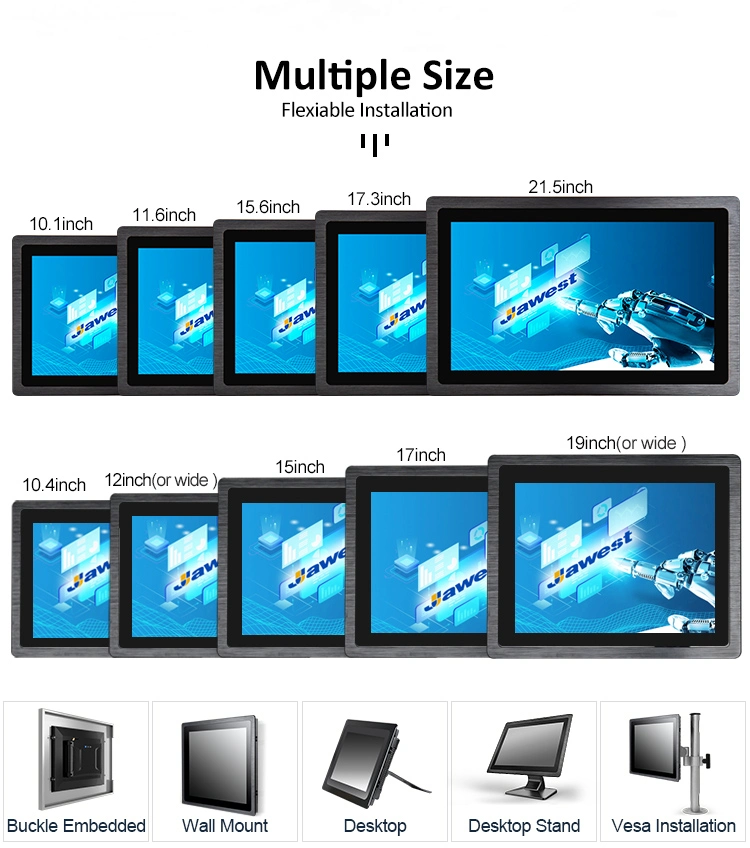 Embedded OEM 12 Inch J1900 Fanless I3I5I7 Industrial All in One Panel PC Capacitive Touch Screen Computer