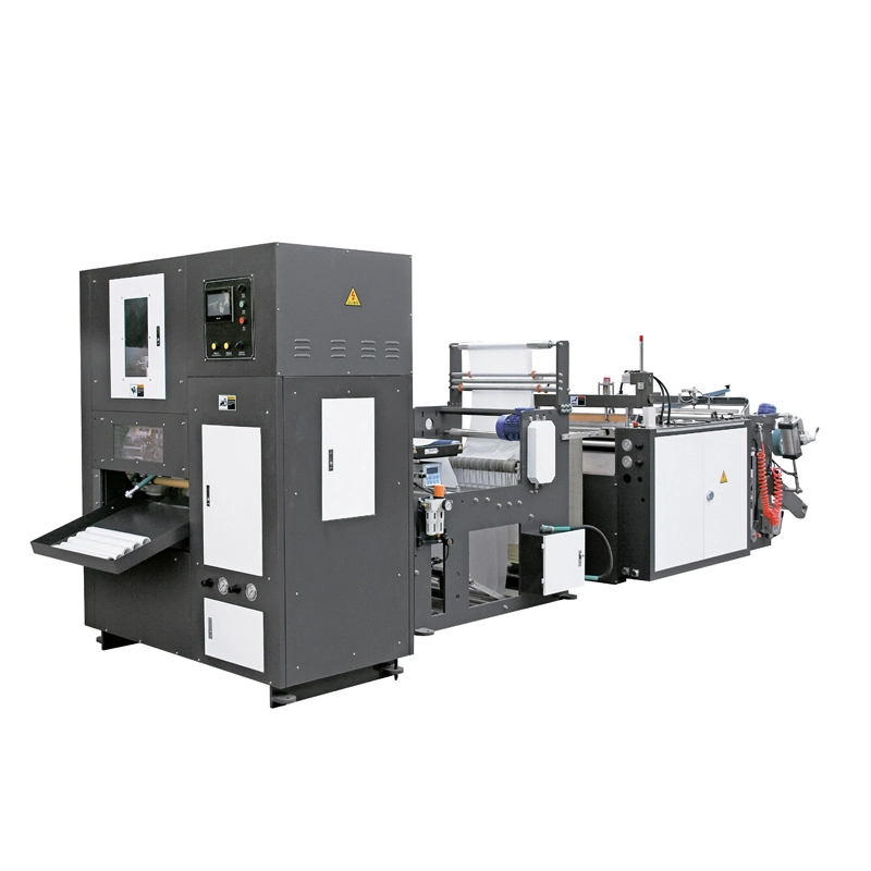 Heat Sealing Cold Cutting Independent Unwinder and PLC Computer Control System Automatic Film-Break and Core Change Bag-on-Roll with Core Making Machine