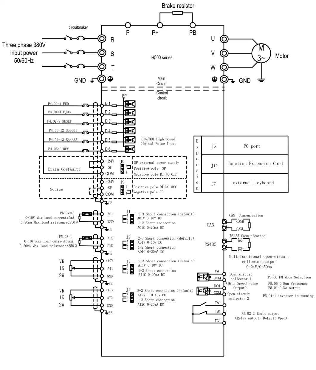 Replace Inovance/Delta/Invt AC Drive Big Power 7.5kw Frequency Inverter/VFD/Power Inverter Vector Control with IGBT