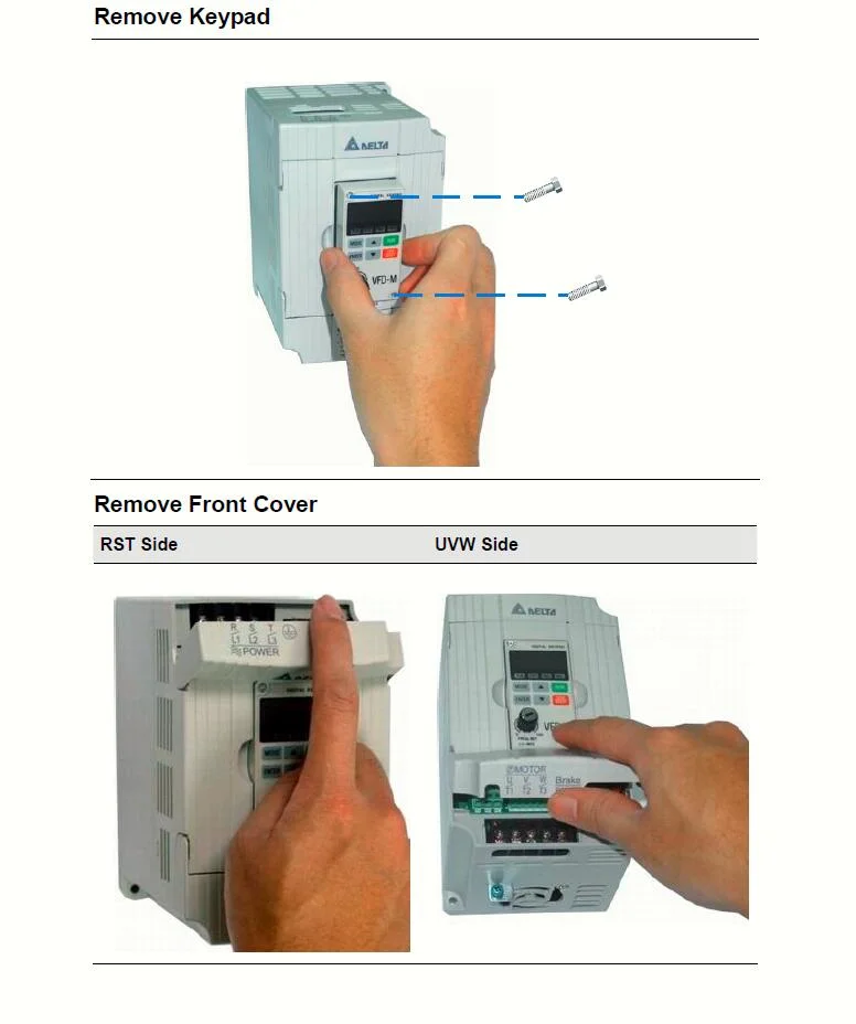 Delta VFD-M Series Inverter Power Inverter VFD075m43A 7.5kw 3 Phase VFD Inverter Vector Type VFD055m43A