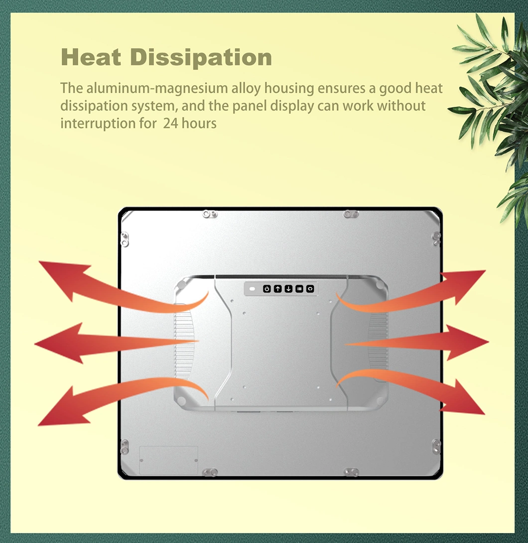 15 Inch Industrial Control Panel Resistive Touch Screen Embedded Industrial Panel Display IP65waterproof&Dustproof HMI Industrial Tablet LCD Monitor