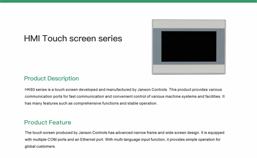 Built-in Real-Time Clock 10.1 Inch TFT Screen Touch Panel HMI