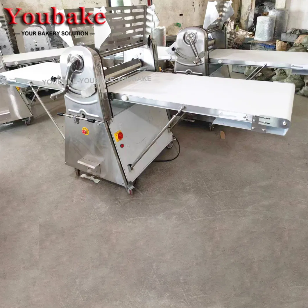 Glead Commercial Automatic Dough Sheeter Pastry Sheeter Stand Type Industrial Roller Width 520mm Digital Control Panel