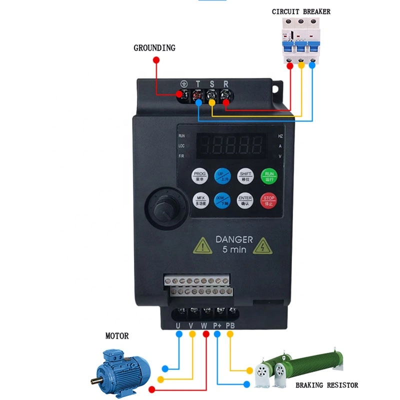 220V 7.5kw Motor Drive Technology Industrial Speed Control Frequency Converter 50Hz 60Hz Pure Sine Wave Inverter