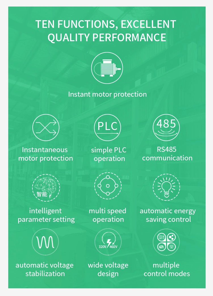 4kw Vfd Variable Frequency Inverter of 380v for Motor Speed High Quality