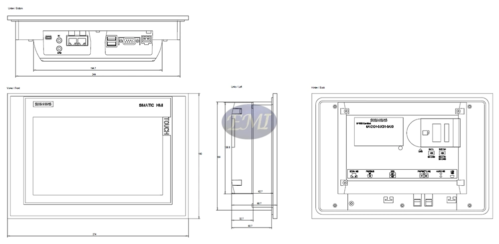 6AV2124-0jc01-0ax0 Simatic Tp900 Comfort Panel Genuine Touch Operation 9in Widescreen TFT Display HMI