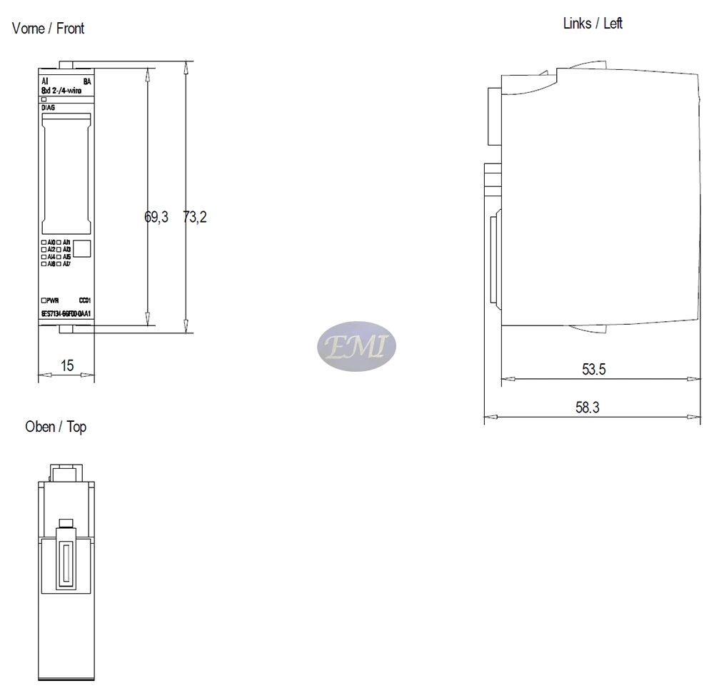 Electrical 6es7134-6GF00-0AA1 Genuine Simatic Et 200sp Analog Input Module PLC with Ai 8xi 2-/4-Wire Basic