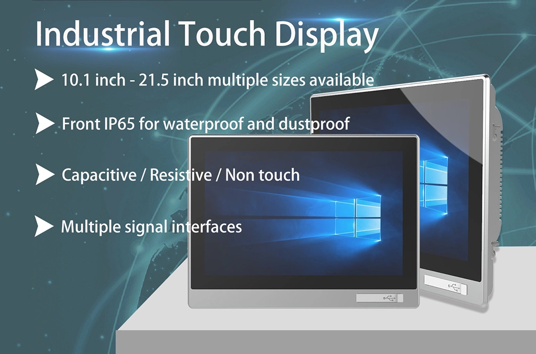 15 Inch Industrial Control Panel Resistive Touch Screen Embedded Industrial Panel Display IP65waterproof&Dustproof HMI Industrial Tablet LCD Monitor