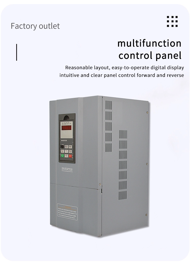 Lathe Water Pump Compressor Motor Controller Speed Regulation Three Phase Vector Converter AC 380V Variable-Frequency Drive
