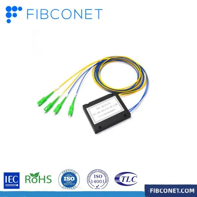 FTTH Sc/APC CONECTOR CAJA ABS Splitter de fibra óptica acoplador PLC Splitter