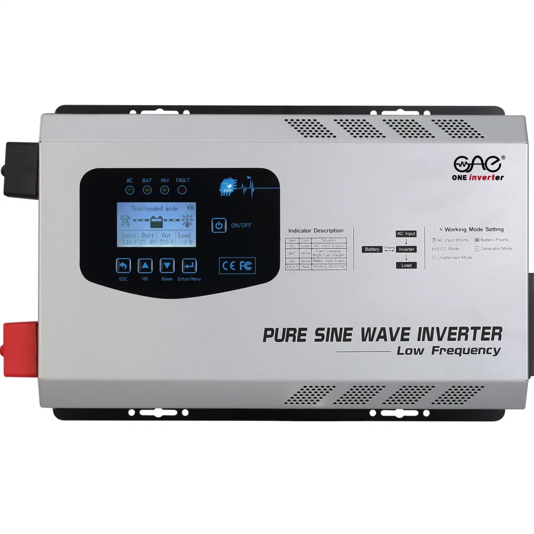 1500W Pure Sine Wave Inverter with Solar Charge and UPS Function for Home Use