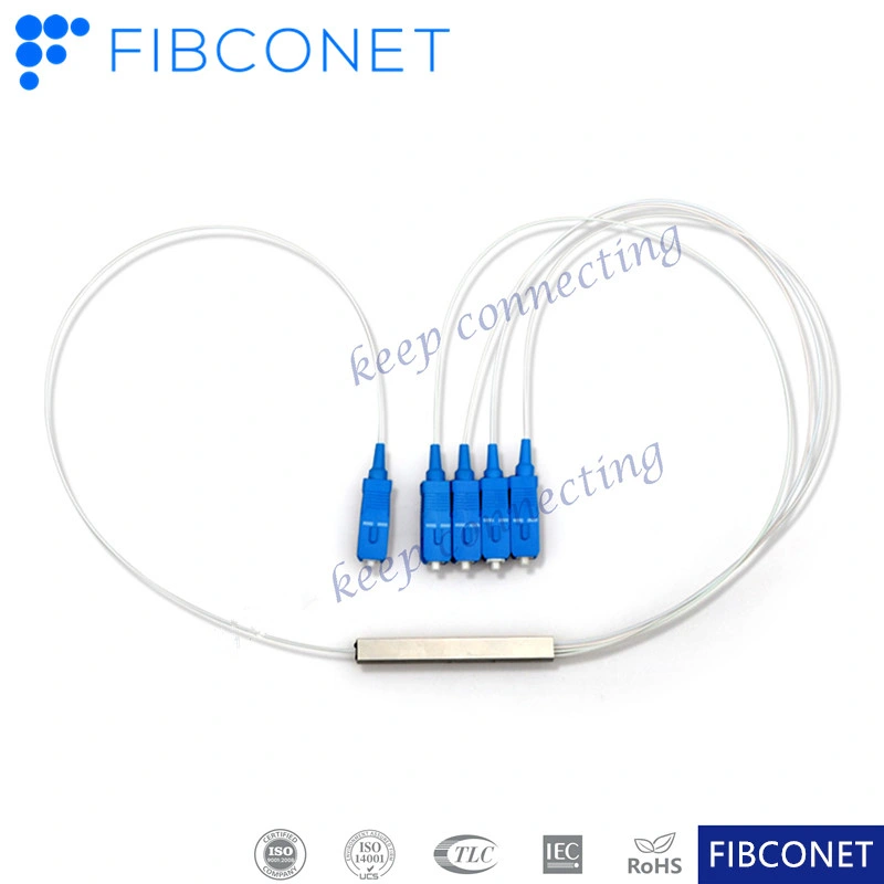 FTTH Fiber Optic PLC Splitter 2X4 APC/Upc Sc Lgx PLC