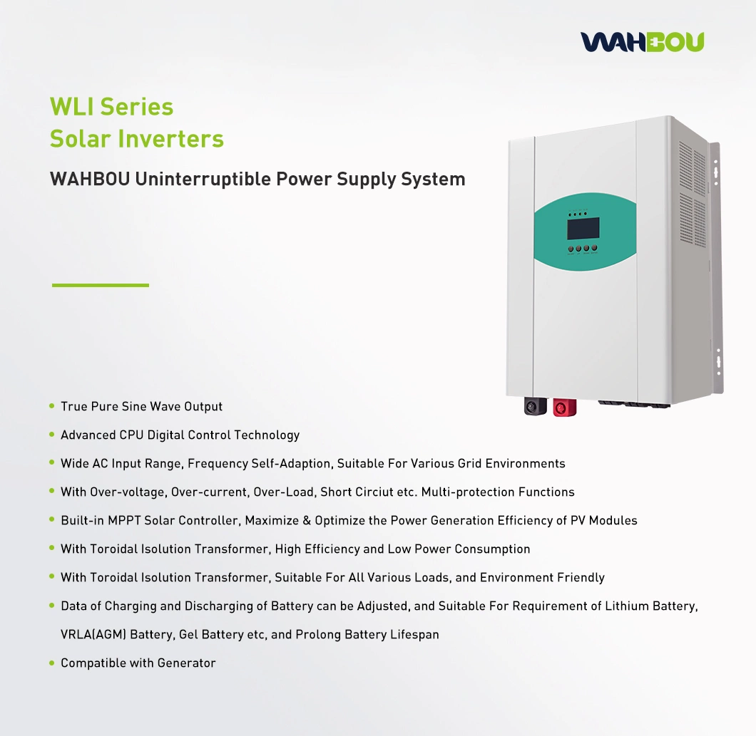 Wahbou New Arrival 2000W Solar Energy Systems 3000W 5000W off Grid Solar Panel Power System Hybrid MPPT Solar Inverter