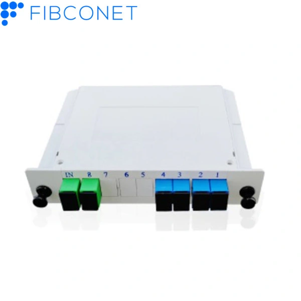 FTTH Single-Mode Multi-Core 1*2 1*12 Optical Sc/FC/St APC/Upc Fiber Optic PLC Splitter