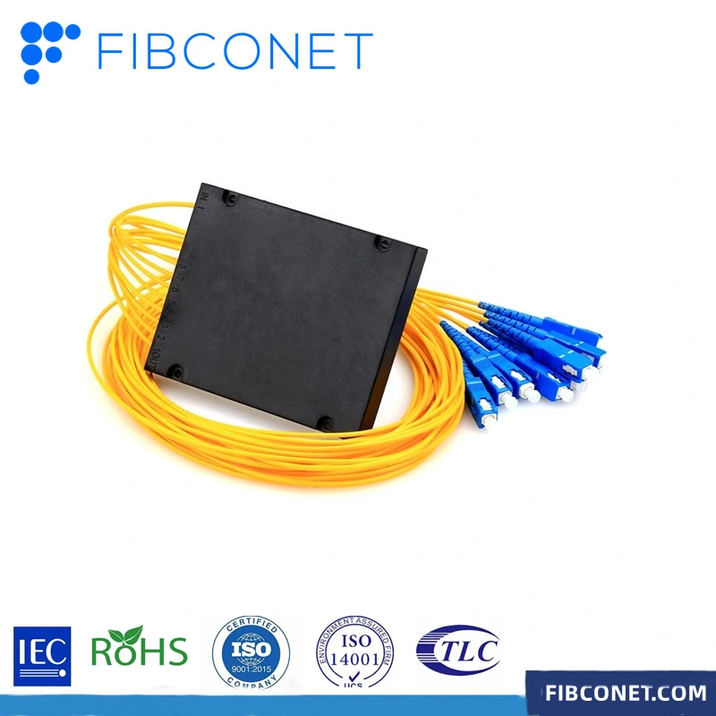 FTTH Sc/APC Connector ABS Box Splitter Coupler Fiber Optic PLC Splitter