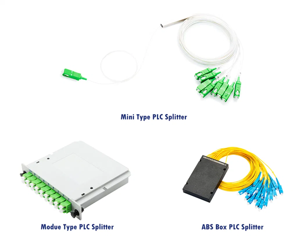 FTTH Sc/APC Connector ABS Box Splitter Coupler Fiber Optic PLC Splitter
