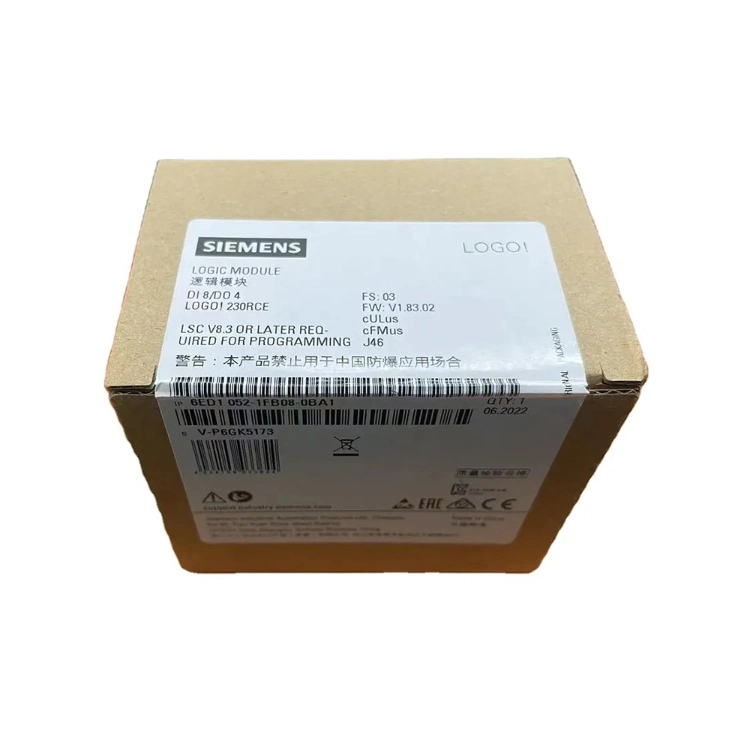 Logo! 6ED1052-1fb08-0ba1 230rce, Logic Module, Display PS/I/O Original Siemens PLC Logo 8 Programmable Controller