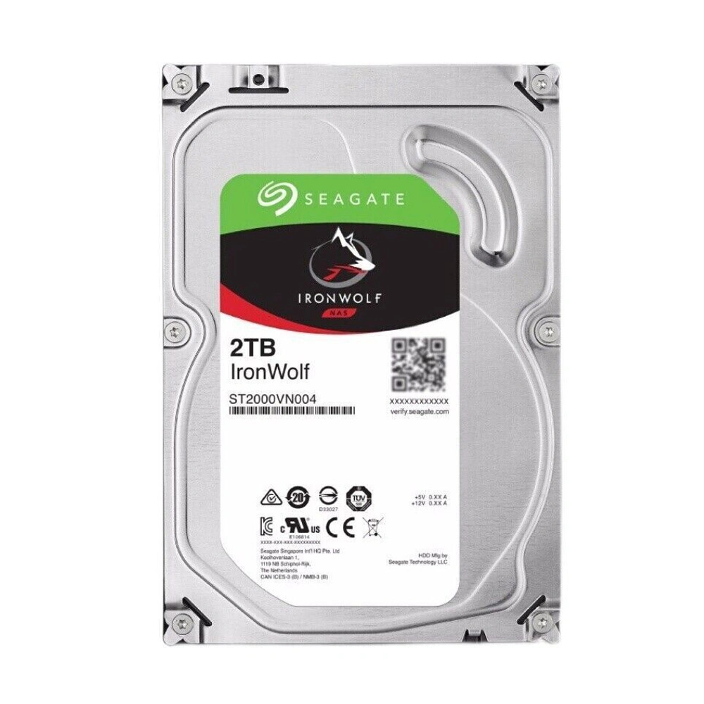 Seagate St2000vn004 Ironwolf 2tb Nas Internal Hard Drive HDD 3.5 Inch SATA 6GB/S 5900 Rpm 64MB Cache