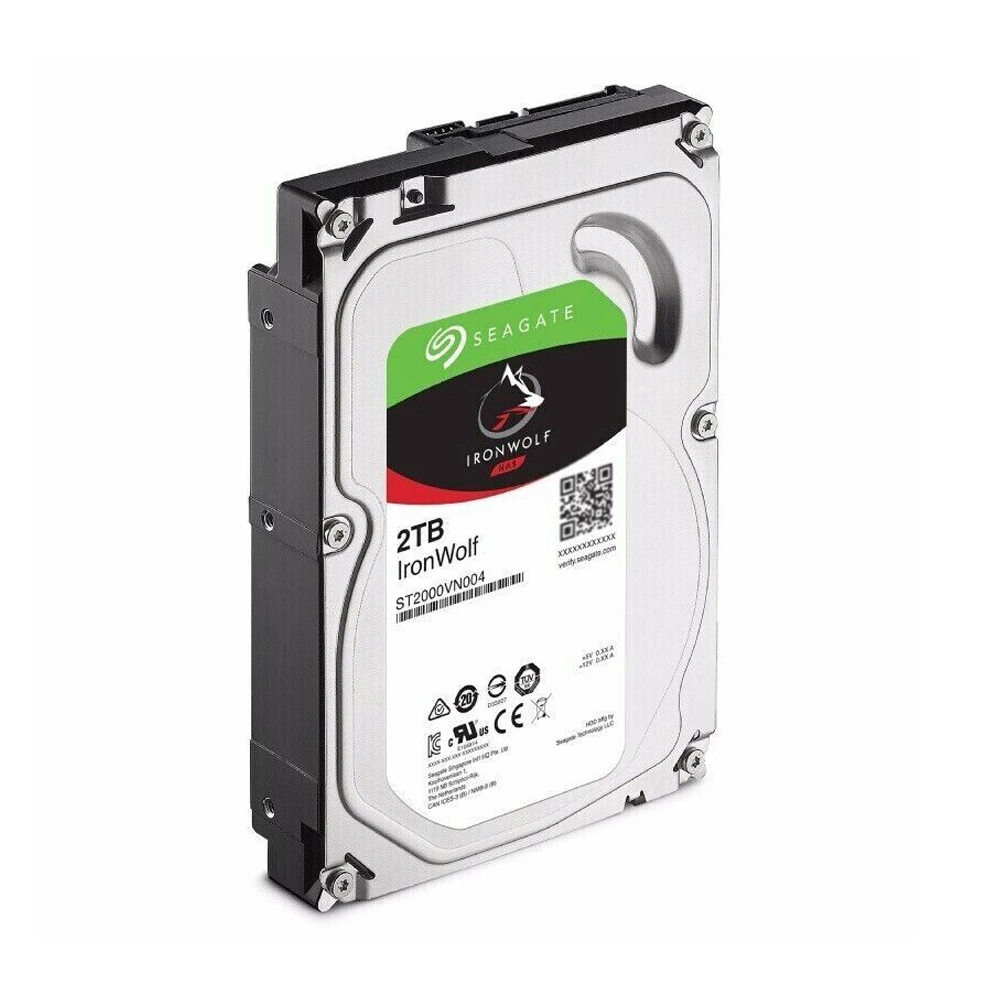 Seagate St2000vn004 Ironwolf 2tb Nas Internal Hard Drive HDD 3.5 Inch SATA 6GB/S 5900 Rpm 64MB Cache