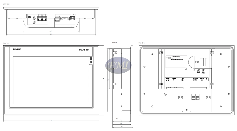 6AV2124-0mc01-0ax0 Simatic Tp1200 Comfort Panel Touch Operation 12&quot; Widescreen TFT Display HMI