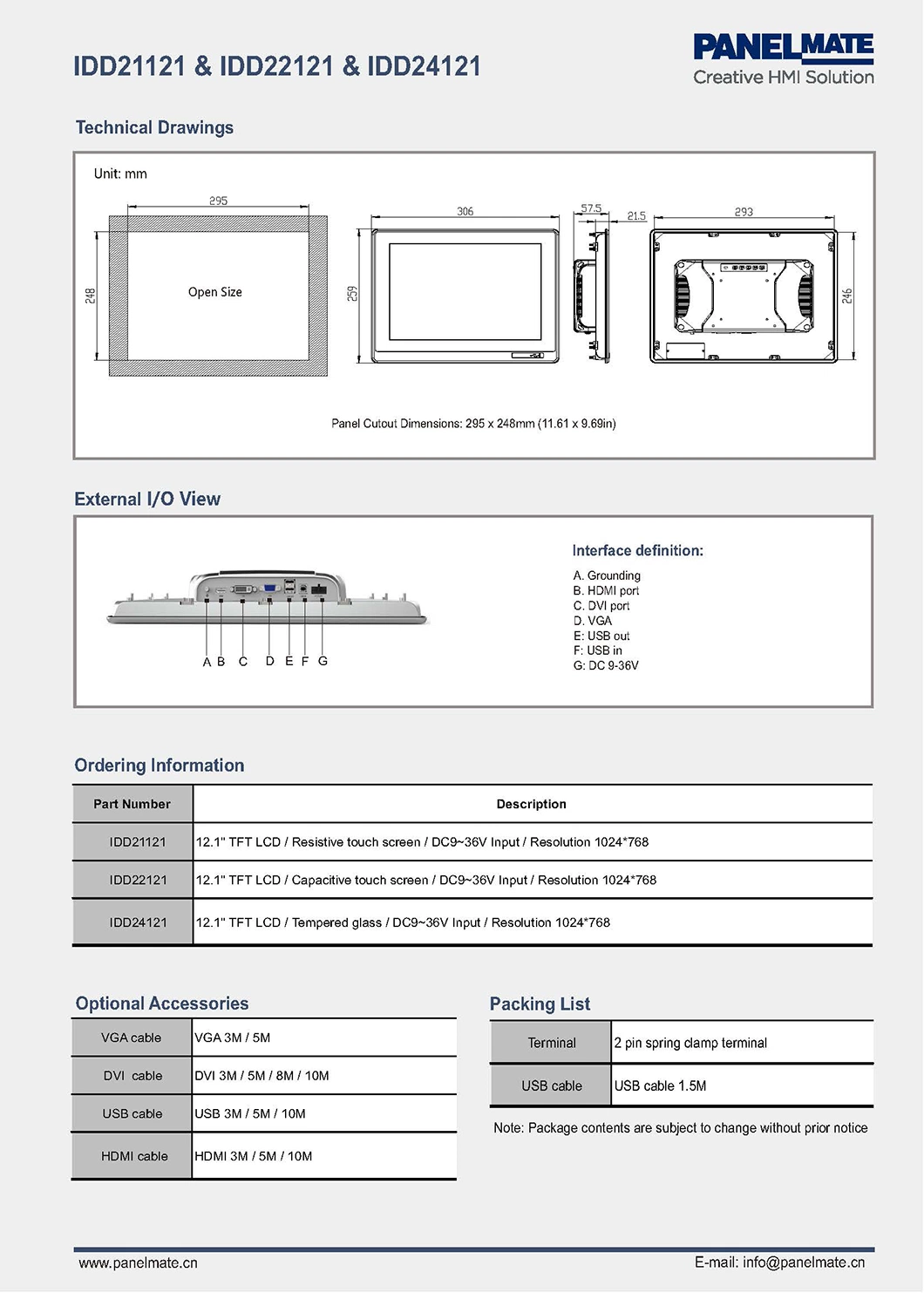 12.1 Inch Industrial Embedded Control Panel IP65 Waterproof&Dustproof Open Frame Resistive Touch Screen Monitor HMI LCD Display