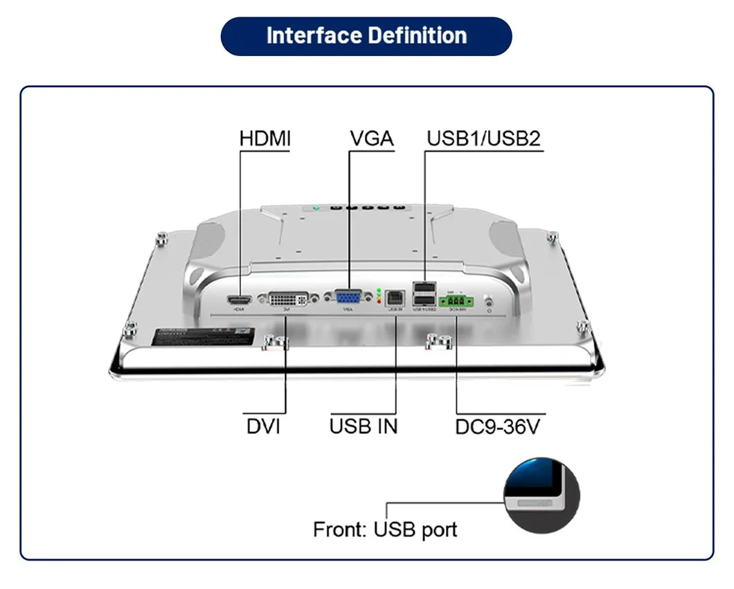 12.1 Inch Industrial Embedded Control Panel IP65 Waterproof&Dustproof Open Frame Resistive Touch Screen Monitor HMI LCD Display