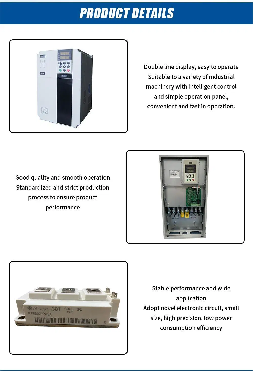 New Design Professional Delta VFD Inverter EMI Delta Inverter Pump S200-G37/P4514-C Frequency Variator Control Card Converter