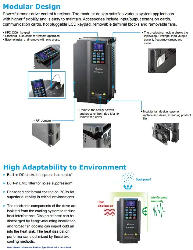 315kw Good Quality Delta VFD Frequency Inverter for Industry