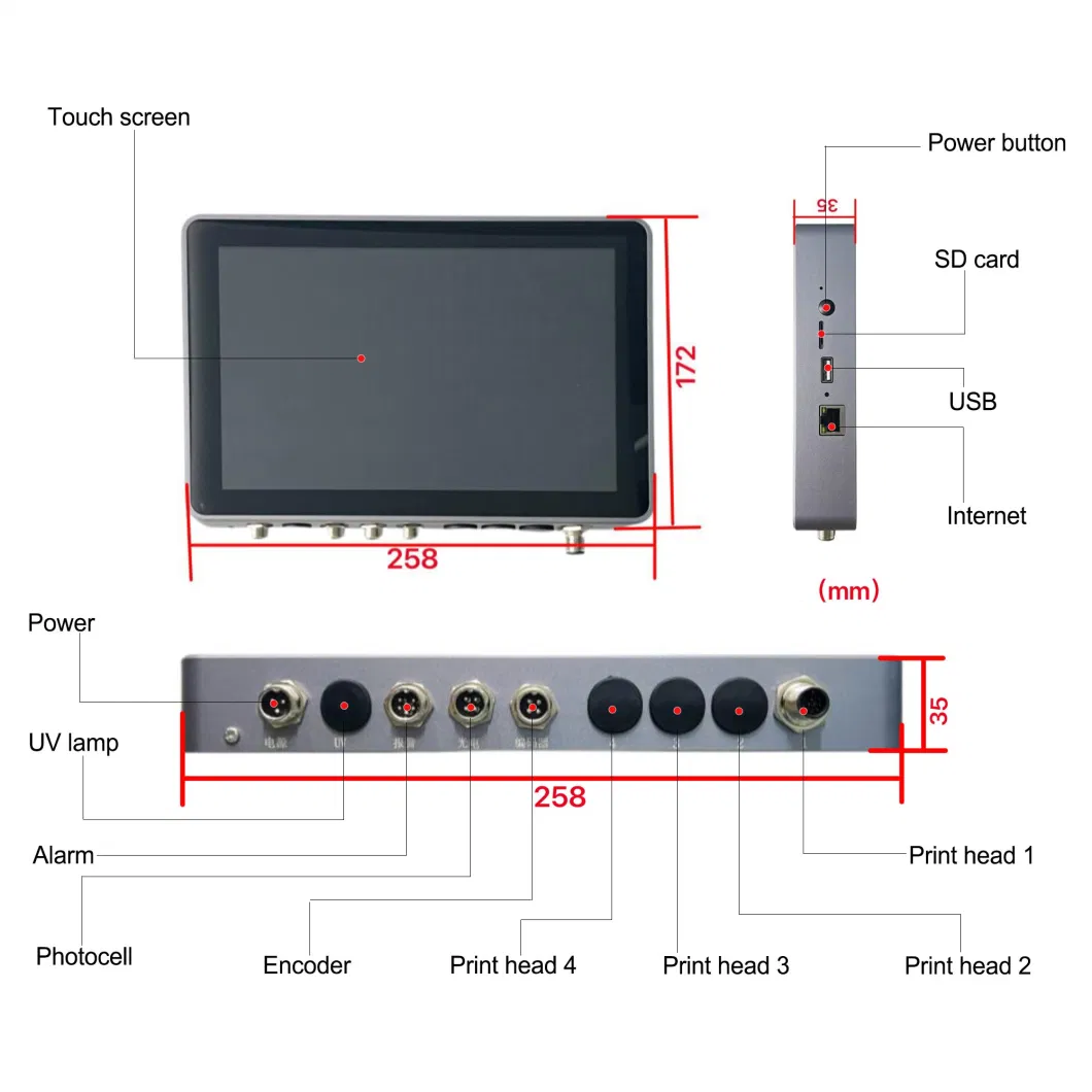 IPS-8930 25.4mm User-Friendly Tij Printer Thermal Inkjet Multi-Line Printing Product Labeling