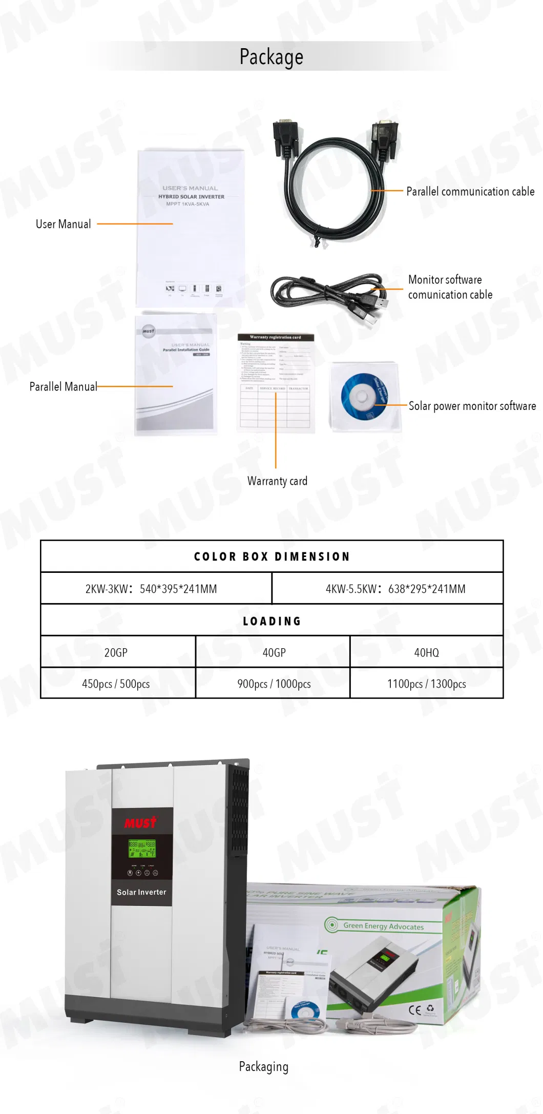 80A MPPT Solar Inverter 5200W 450V DC