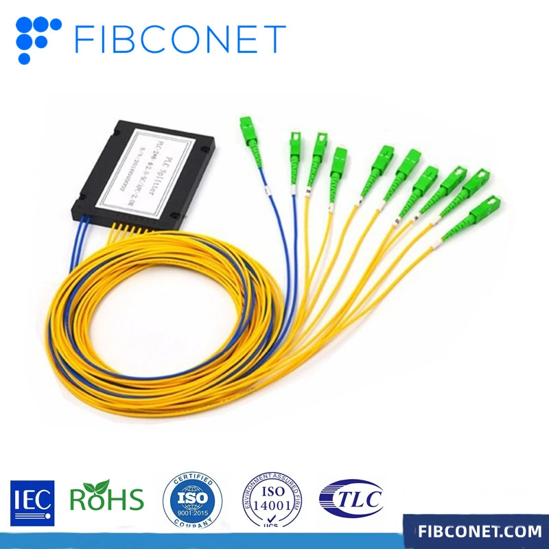 FTTH Sc/APC Connector ABS Box Splitter Coupler Fiber Optic PLC Splitter