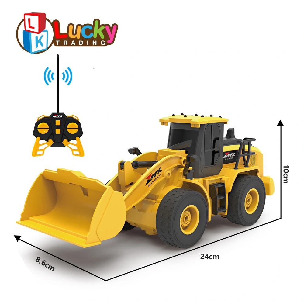 1/24 Scale Front Loader Construction Vehicles Toys Remote Control Bulldozer