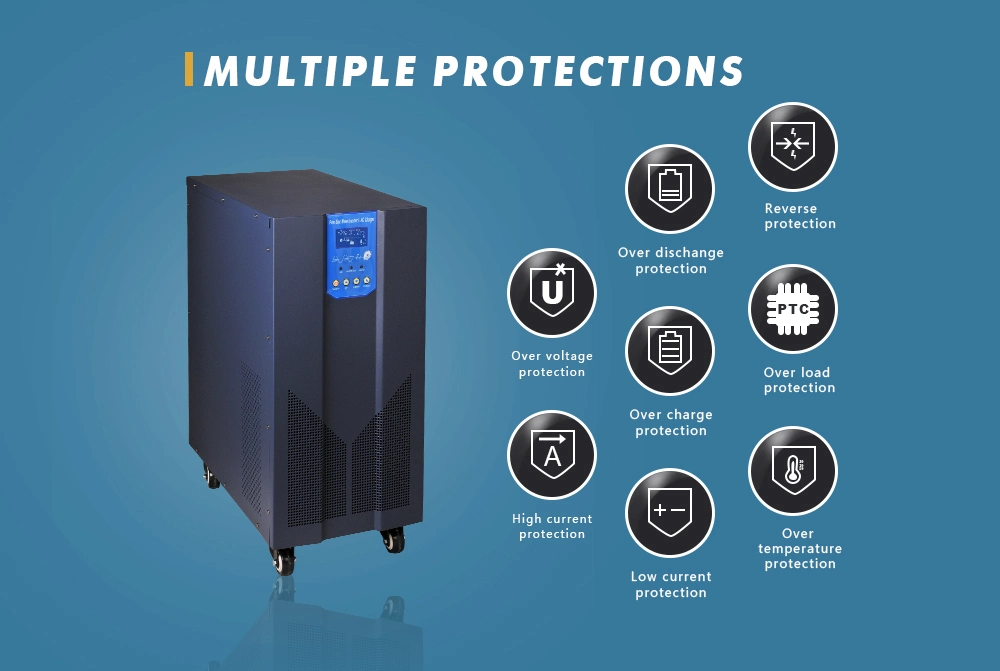 Hybrid Solar 10kw 10000 Watt Pure Sine Wave Inverter with MPPT Charge Controller