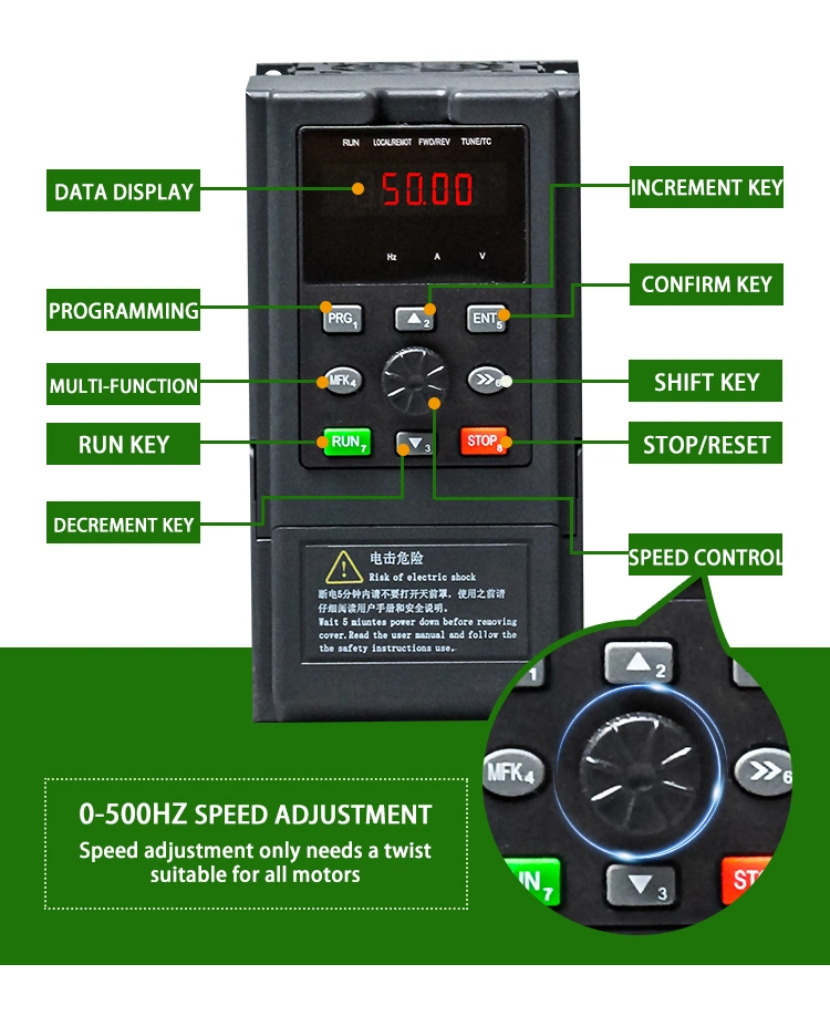 380V 0.75kw AC Variable Frequency Drive Converter VFD