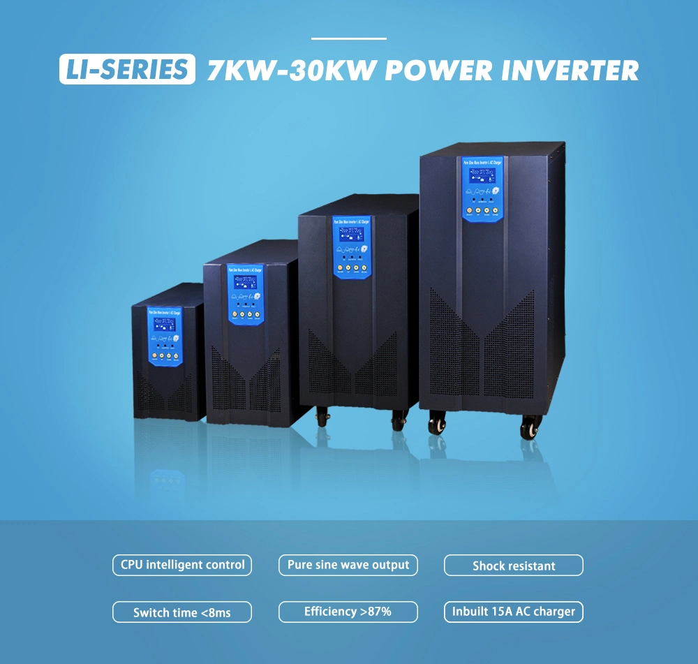 Hybrid Solar 10kw 10000 Watt Pure Sine Wave Inverter with MPPT Charge Controller