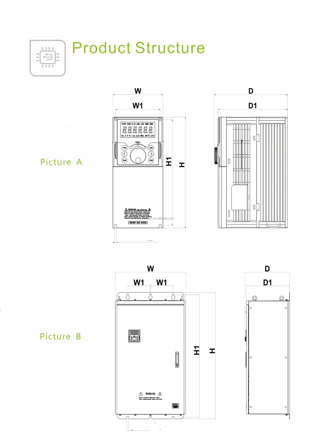 0.75-560kw DC AC Single Three Phase Motor Inverter/Single Phase to Three Phase Frequency Inverter