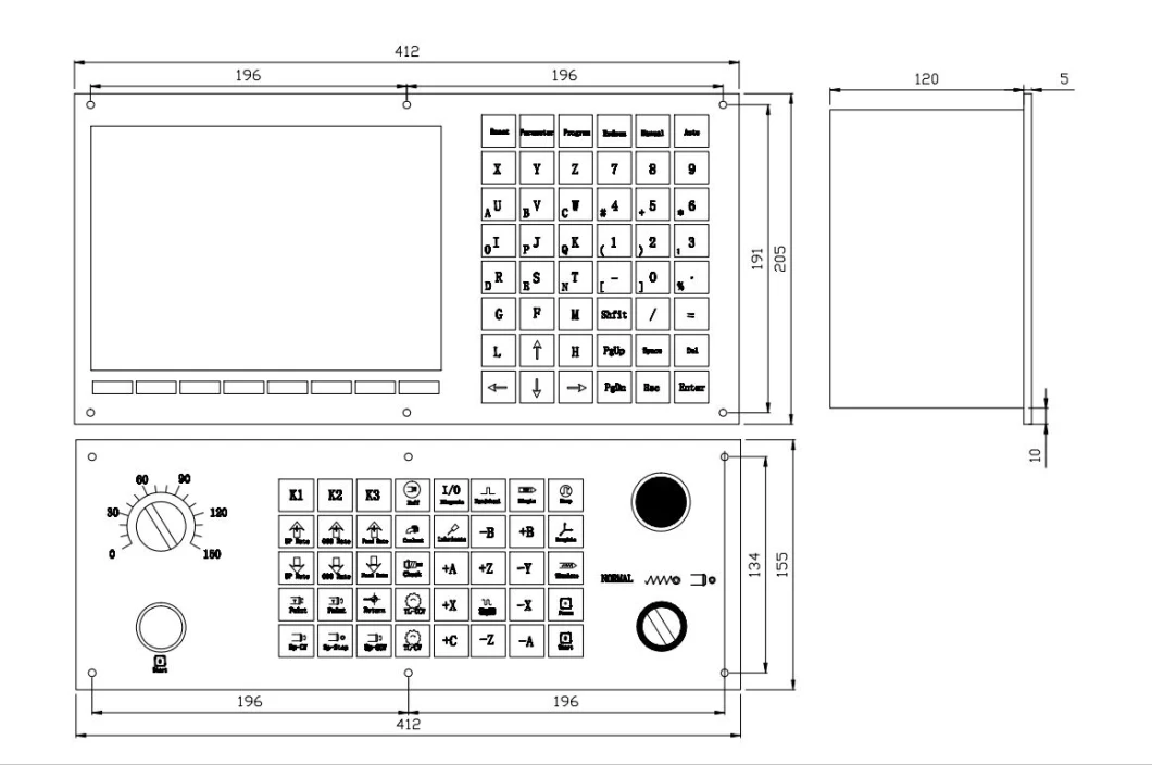 Low Cost with PLC Atc Function for Milling Machine 4 Axis CNC Milling Controller Space USB Programming Store Linkage Unit Flame