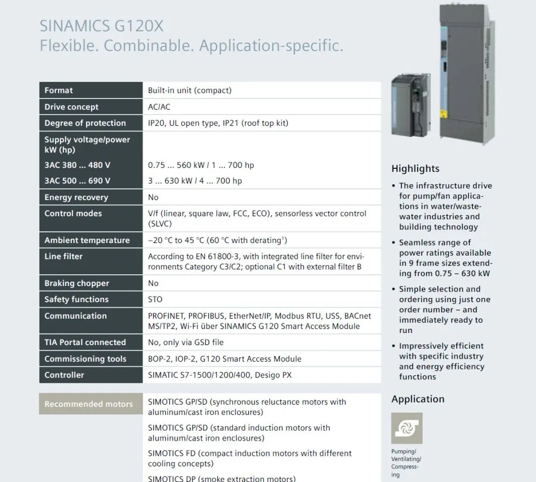 Siemens Sinamics V20 VFD Bop Siemens V20 Inverter 22kw Frequency Converter 0.37kw