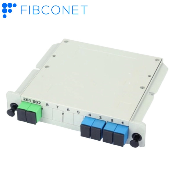 FTTH Fiber Optic PLC Splitter 2X4 APC/Upc Sc Lgx PLC