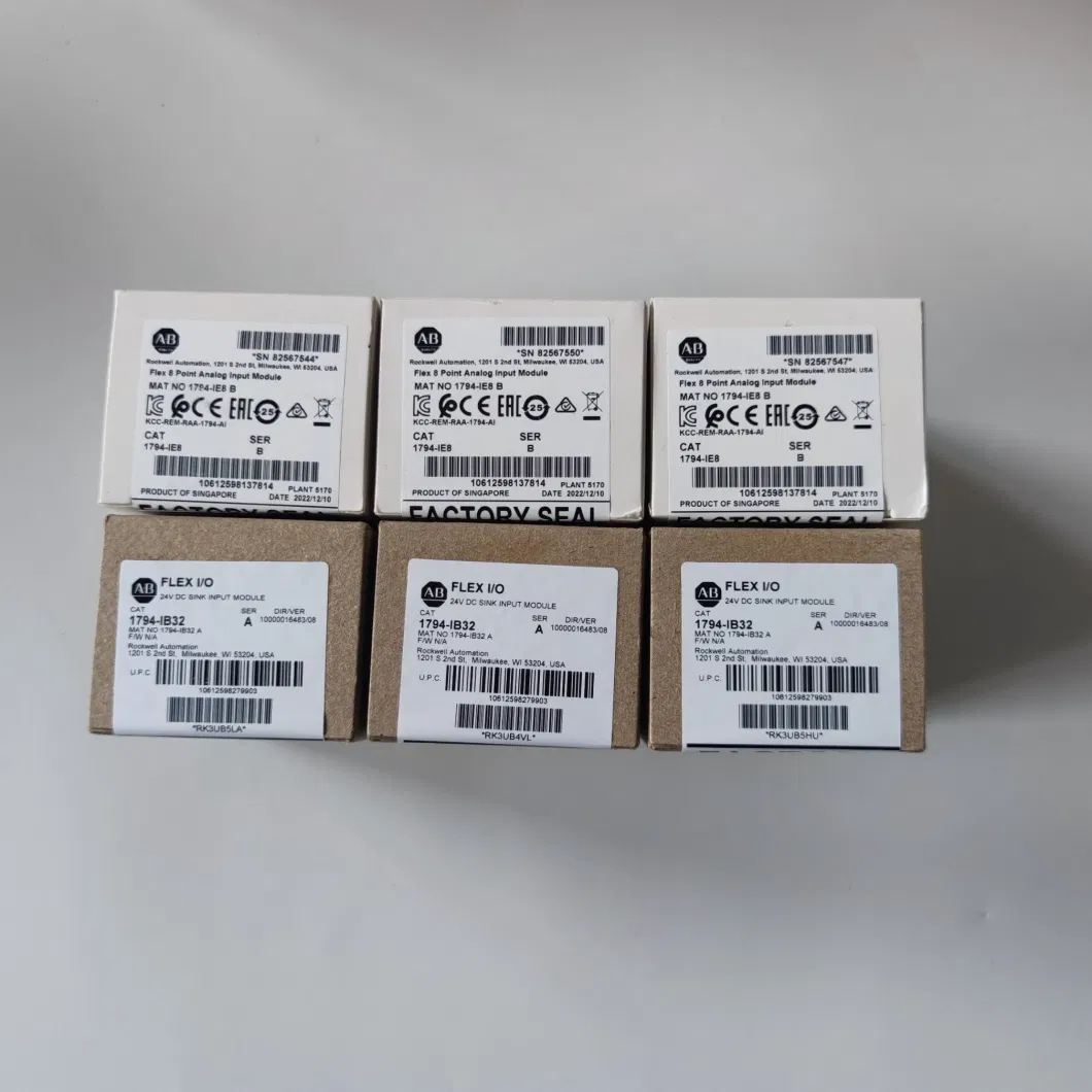 Original PLC Manufacturers 1734-OE2c/1492-Ebj16-B 1492-Ifm40d24A-2 1492-J4-B 1492-J4-G 1585j-M8cbjm-3 1734-Aentr 1734-Ib8 1734-Ib8s 1734-Ob8e 1734-Ob8s 1734-Tb