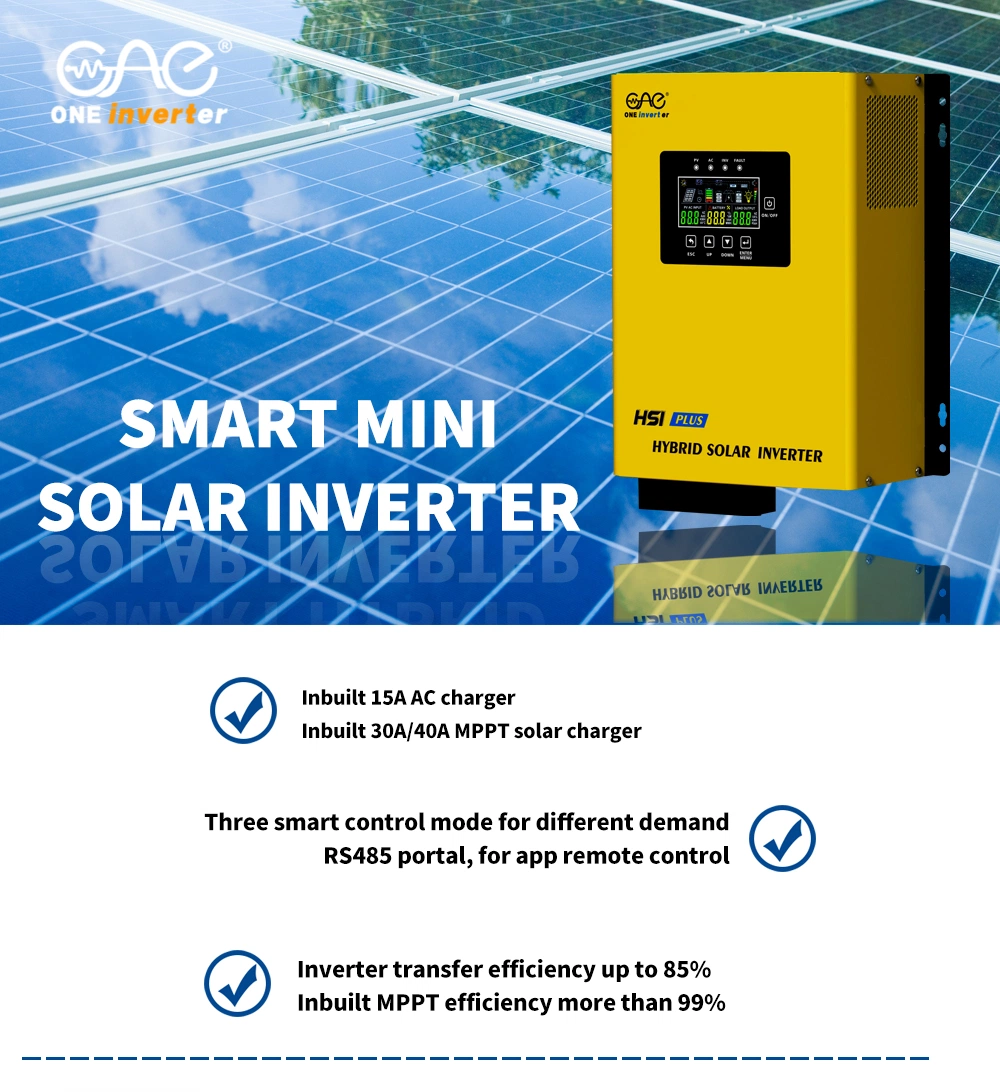 1200W Hybrid Inverter for Solar Energy System Pure Sine Wave