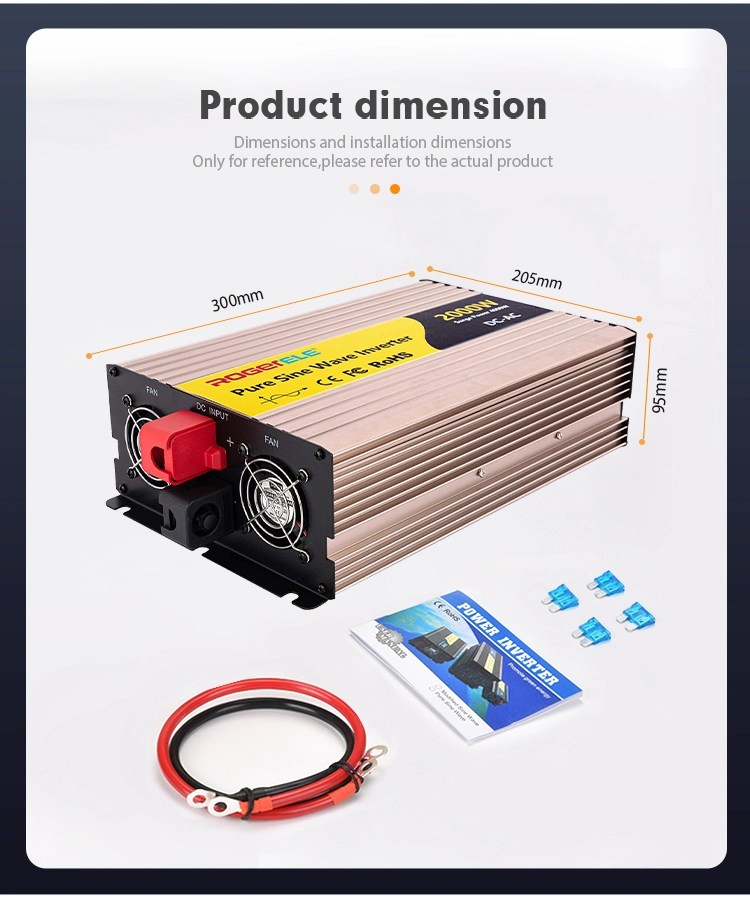 2000W 2000 Watt Power Inverter, Home Use Pure Sine Wave Inverter, Car Power Inverter